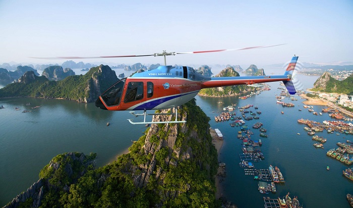 Giá vé trực thăng tham quan Vịnh Hạ Long