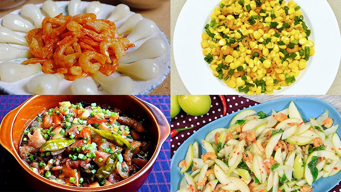 Tôm khô – kết hợp hoàn hảo giữa hương vị và dinh dưỡng mang lại bữa ăn phong phú, bổ dưỡng.