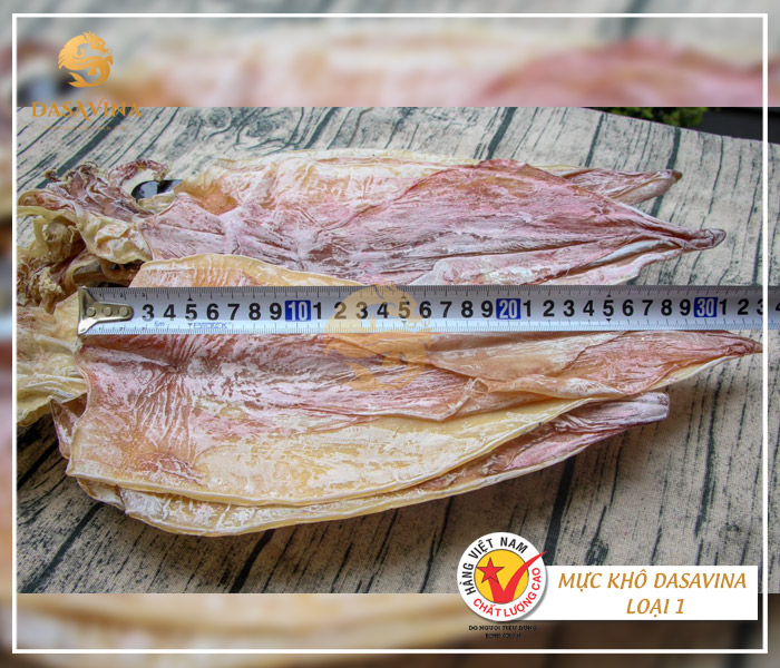 Hình dáng con mực thẳng, không nứt gãy