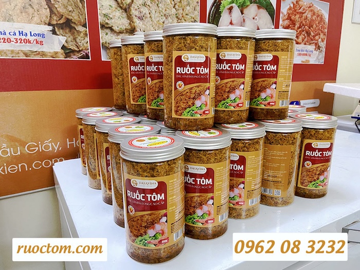 Ruốc tôm được đóng hộp tiện lợi